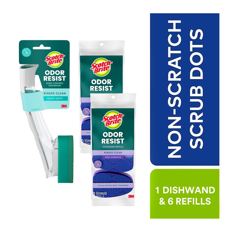 Scotch-Brite Advanced Soap Control Heavy Duty Dishwand Full Kit with