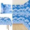 party greeting Blue Sky White Clouds Tablecloth Roll 100FT x