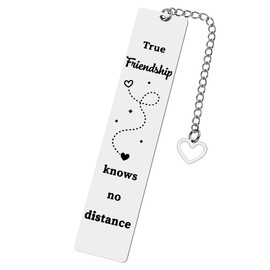Long Distance Gifts for Best Friend Bookmark Gifts for Her Him Cute Bestie Book Mark Birthday Gifts for Women Men Farewell Goodbye Gifts for Friends Female Male Funny Book Markers for Reading