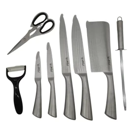 Eco R Set Cuchillos Acero Inoxidable C/base Juego 8 Pzas Cocina