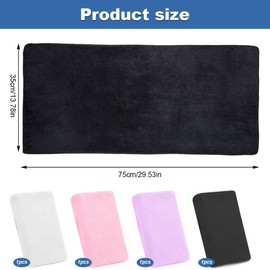YDAKGUEY 4 Pack Microfibre Gym Towels, Fast Drying & Absorbent Gym Towel for Gym Travel Camping Hiking Yoga, Workout Sweat Towels - White Black Light Purple Pink (35 * 75cm)