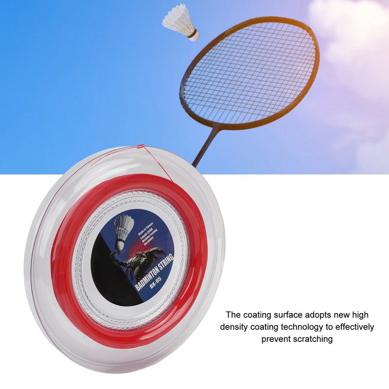 POWERTI Badminton Racquet String High Elasticity Wear Resistant Resin Fibre