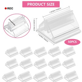 ZPSCXQ 50 Pcs Photo Holders for Tables, Menu Holders, Menu Holder, Menu Holders For Tables, Sign Holder, Table Name Holders, Clear Plastic Display Stands For Wedding Photos Memos Pictures Display