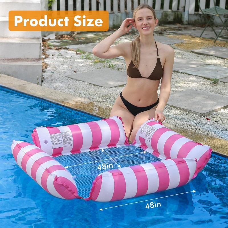 Inflatable Pool Float Chair Lounge for Adults and Kids Floating,Stripe