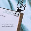 100Pcs Bunny Binder Clips Hollow Out Strong Metal Multi Purpose