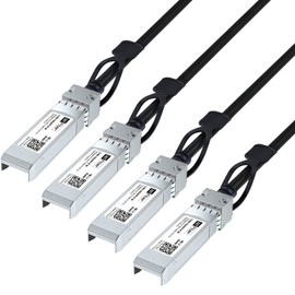 SFP+ Cable, 10G SFP+ DAC, 1M(3.3ft), Passive Direct Attach Copper Twinax Cable for Cisco SFP-H10GB-CU1M, Ubiquiti UniFi UC-DAC-SFP+, Meraki, Mikrotik, Intel, Fortinet, Netgear, 2 Pack