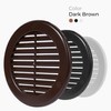 HVAC OV 5pack 4" Inch (Grille Dimensions) Brown Plastic Round