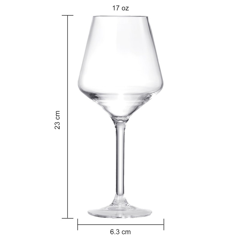 Floating Wine Glasses for Pool (18 Oz | Set of