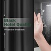 UFRIDAY Black Fabric Shower Curtain Liner 72 x 72 inches
