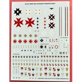 Games Workshop 40K Black Templars TRANSFER SHEET from Upgrades Primaris Space Marines