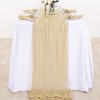 DeZerlor Champagne Cheesecloth Table Runner Boho Gauze Table Runner Rustic