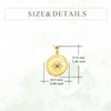 AXELUNA Evil Eye Coin Necklace for Women Men 925 Sterling