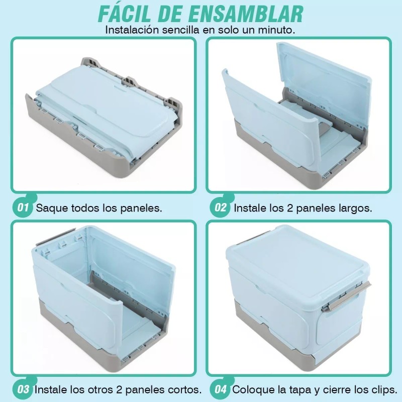 WEHOGAR Caja De Almacenamiento Plegable Para El Hogar Con Tapa