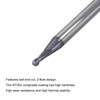 sourcing map Ball Nose End Mill 1mm Tip Radius Solid