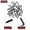 sourcing map 40 Pcs L Shape Hooks, 5/8 Inch Right
