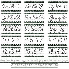 15 Pieces Cursive Alphabet Line Bulletin Board Set ABC Alphabet Banner for Pre-School Kindergarten Elementary Nursery Homeschool
