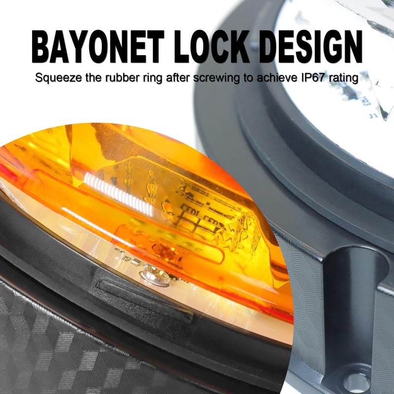 Agrieyes Beacon LED Strobe Lights with Replaceable Lens, Emergency Warning