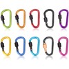 Feloyal 10 Pcs Aluminum Alloy D Hook Keychain Carabiner Clip