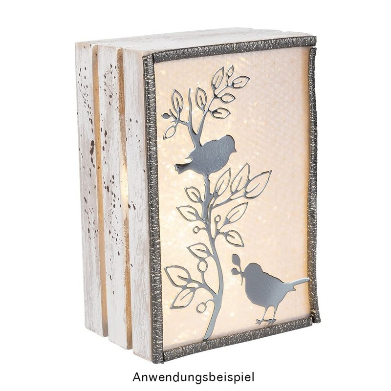 Ideen mit Herz Set of 4 Wooden Rectangular Crates -