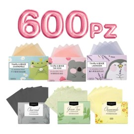 Papel absorbente de grasa facial 600 pzs | elimina brillo uso de día