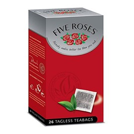 Five Roses Tagless Teabags (Pack of 6, Total 156 Teabags)