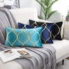 Hanrunsi Velvet Cushion Covers Navy Blue 30 x 50 Decorative