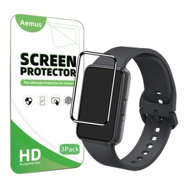 Aemus Compatible for Galaxy FIT 3 Fitness Tracker Screen Protector (3 Pack) For FIT 3 Smart Watch 1.6" 3D Full Coverage PMMA Protective Film