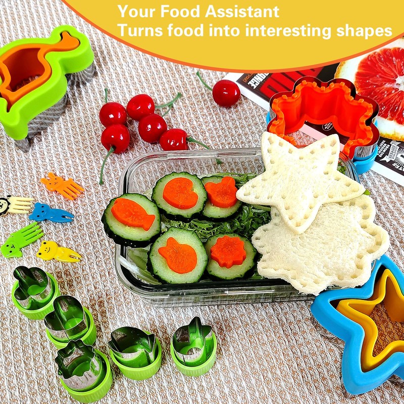 GOTRUST 30 pieces sandwich cutter set, cookie cutters bread and
