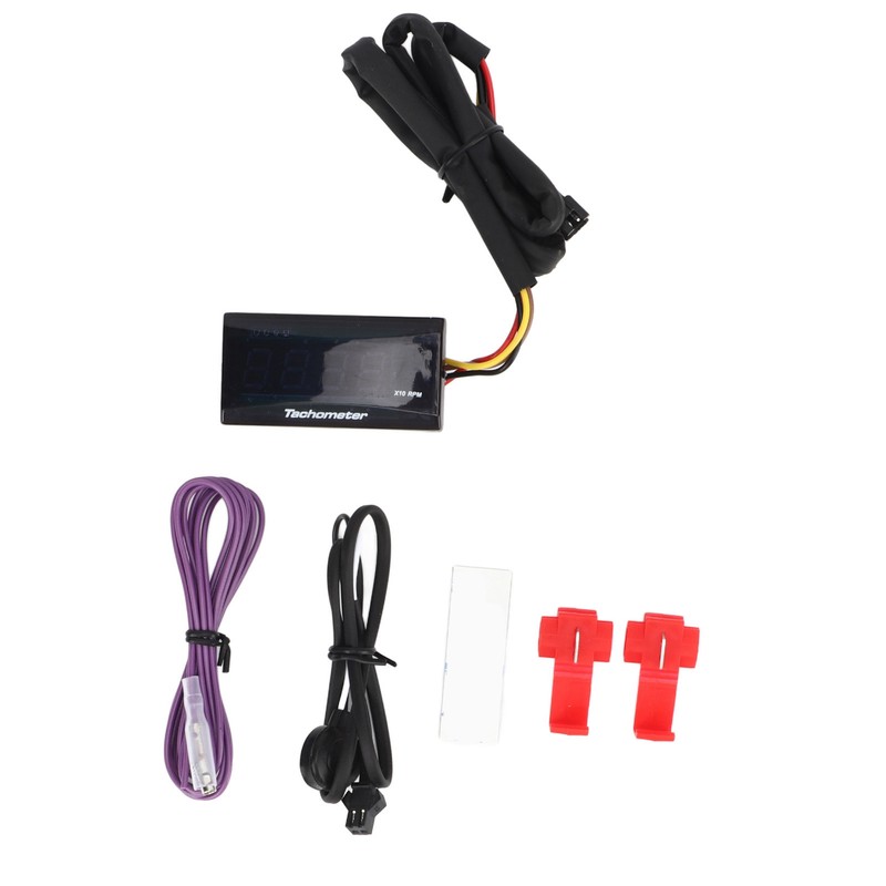 Motorcycle Tachometer DC 12V Ultra Thin LCD Waterproof Backlight for