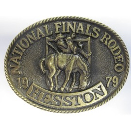 Hesston 1979 National Finals Rodeo Vintage Adult Belt Buckle