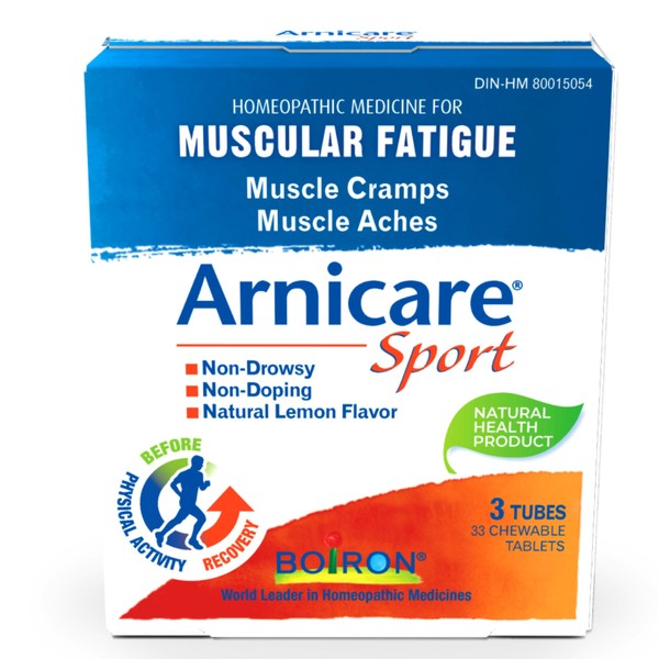 Boiron Arnicare Sport, For muscle fatigue, cramps, and muscle aches, 33 Tablets