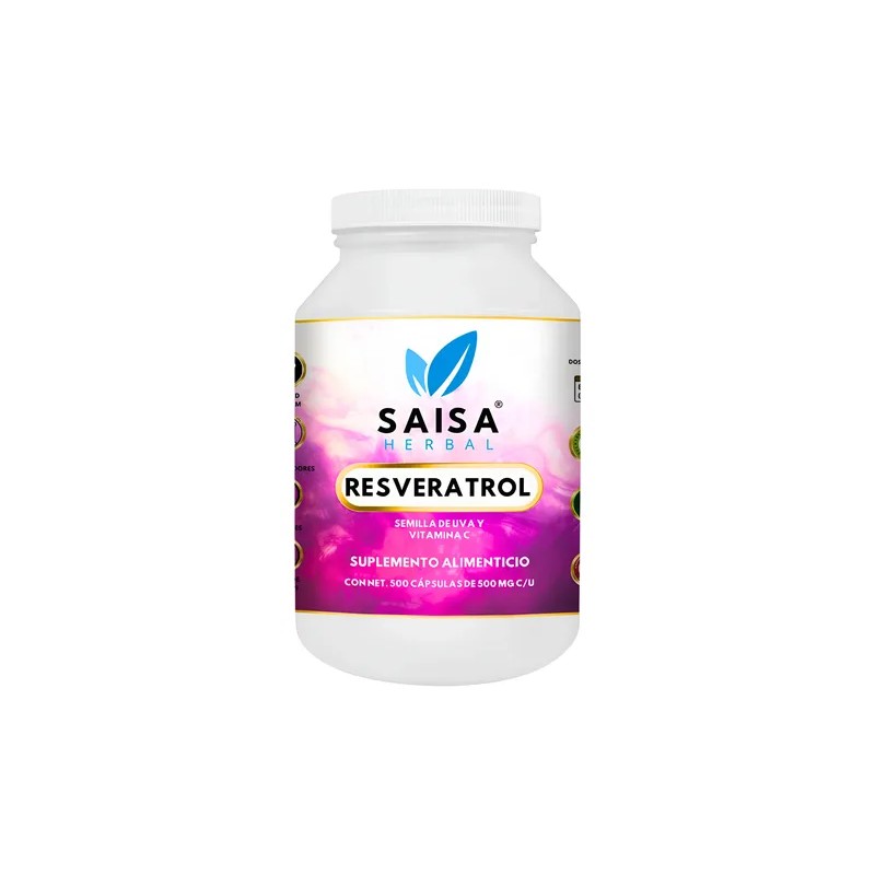 Resveratrol 500 Cáp Semilla De Uva Y Vitamina C Saisa