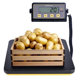 Shaledig 400lbs Commercial Scale Digital Receiving Scale with Anti-Slip Aluminum Platform, High Accuracy Food Scale with Hold/Tare/Auto-Off, Kitchen Scale with LCD Display for Restaurant/Cater