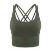 AGONVIN Women's Longline Strappy Padded Medium Support Training Top Sports