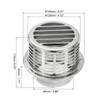 PATIKIL 4" 304 Stainless Steel Vent Cover, Exterior Wall Round