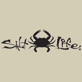 Salt Life Decal - 12" Medium Surface Mount Sticker - Crab - Black SAD967