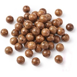 DAHI Wooden Beads Approx. 150 Pieces Wooden Beads 12 mm Craft Beads for DIY Jewellery Making (12 mm/150 Pieces)
