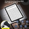 Neck Wear Magnifying Glass with Light, Hands Free Rechargeable LED