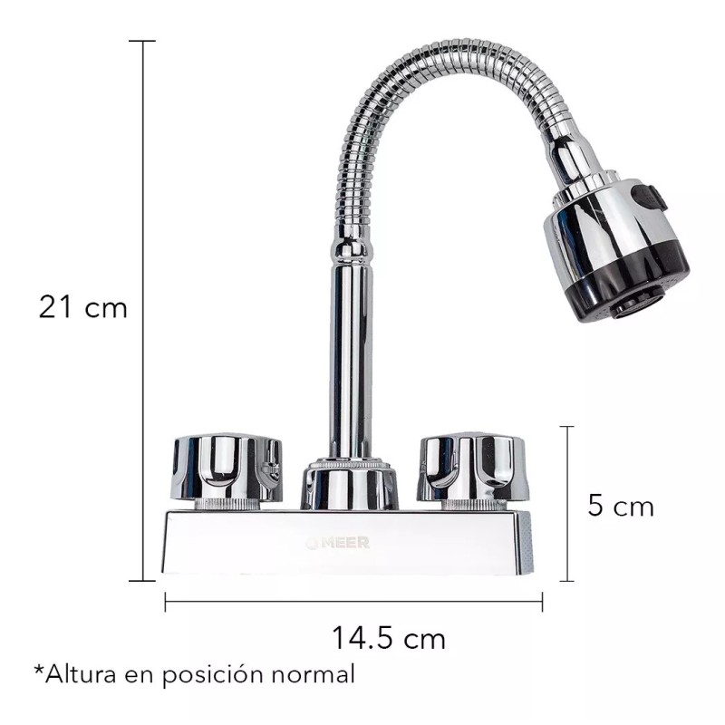 CNX Mezcladora Mini Con Cuello Flexible Para Lavabo