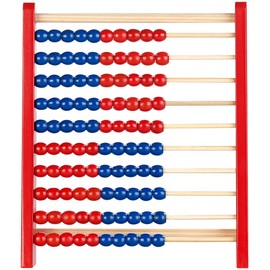 Playtastic Educational Toys: Set of 2 Wooden Sliders with 100 Wooden Beads, 2 Colours (Blue & Red) (Learning Toy, Abacuses Wood, Gift Ideas)