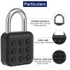 Combination Lock, 6 Digit Password Locker Lock Aluminum Alloy Code