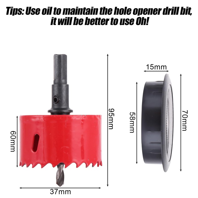 ASelected 10Pcs Desk Grommet 60Mm Metal Hole Saw, 60Mm Round