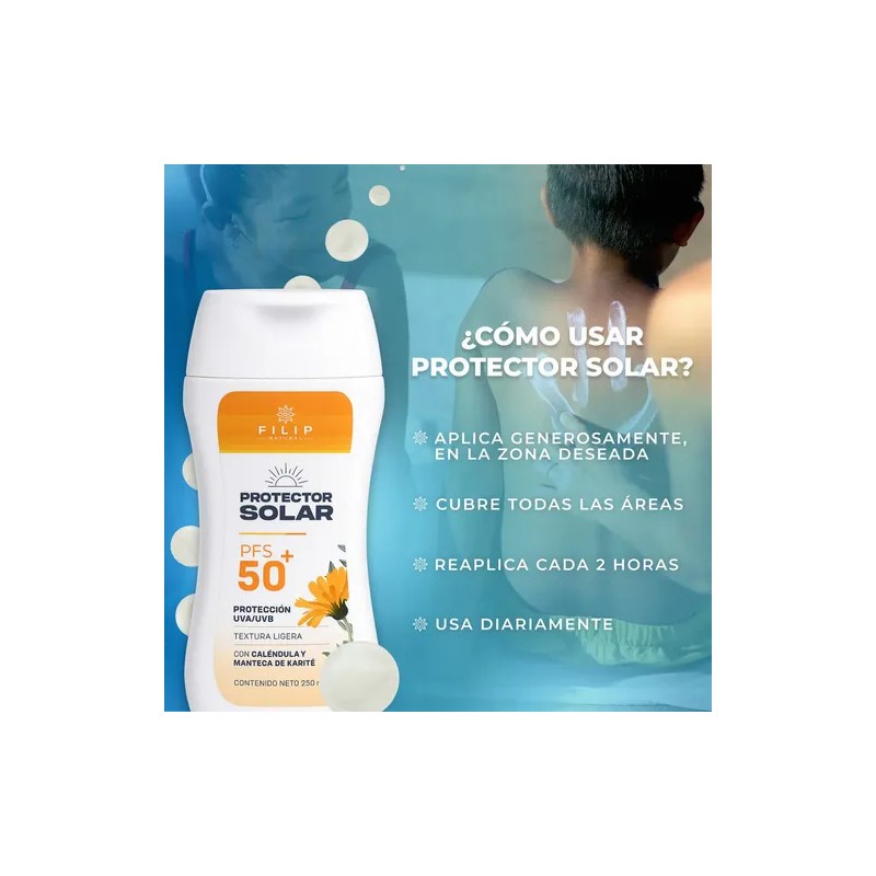 Filip Natural - Protector Solar Fps50+, Caléndula, 250ml