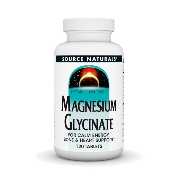 Source Naturals Source Naturals Magnesium Glycinate, for Calm Energy, Bone