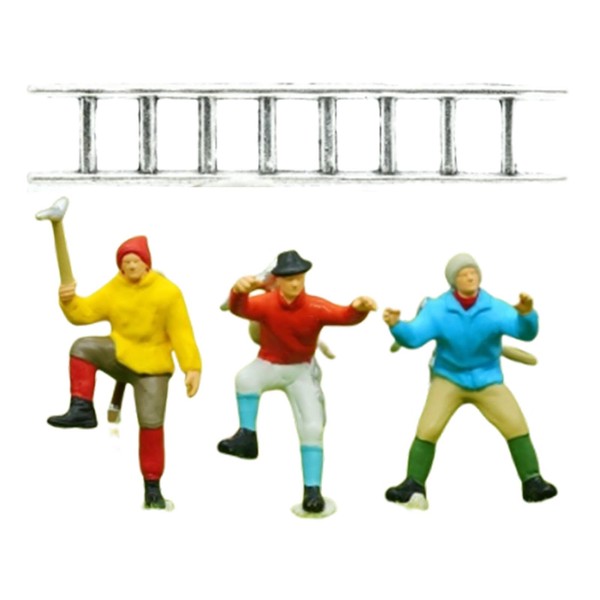 Dickly 3x 1/64 Scale Miniature Figures Dioramas Rock Climbing Miniature