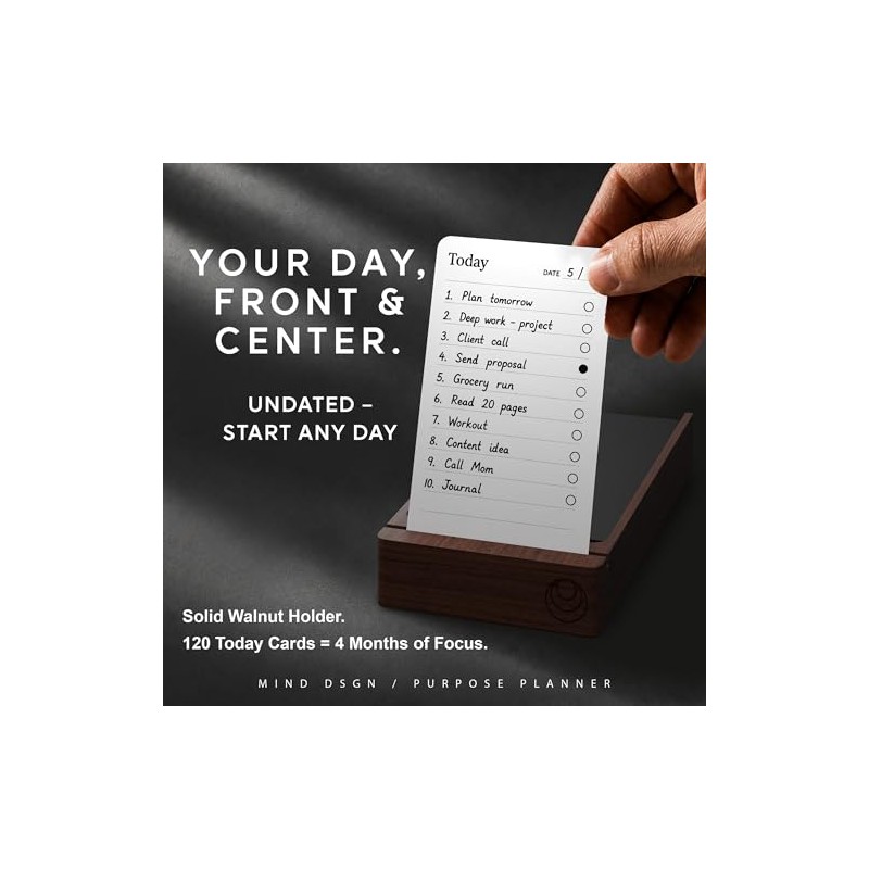 Mind Design Daily Planner Notepad with Goal Cards