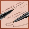 Delineador De Cejas 2 Puntas Impermeable 24h Duración