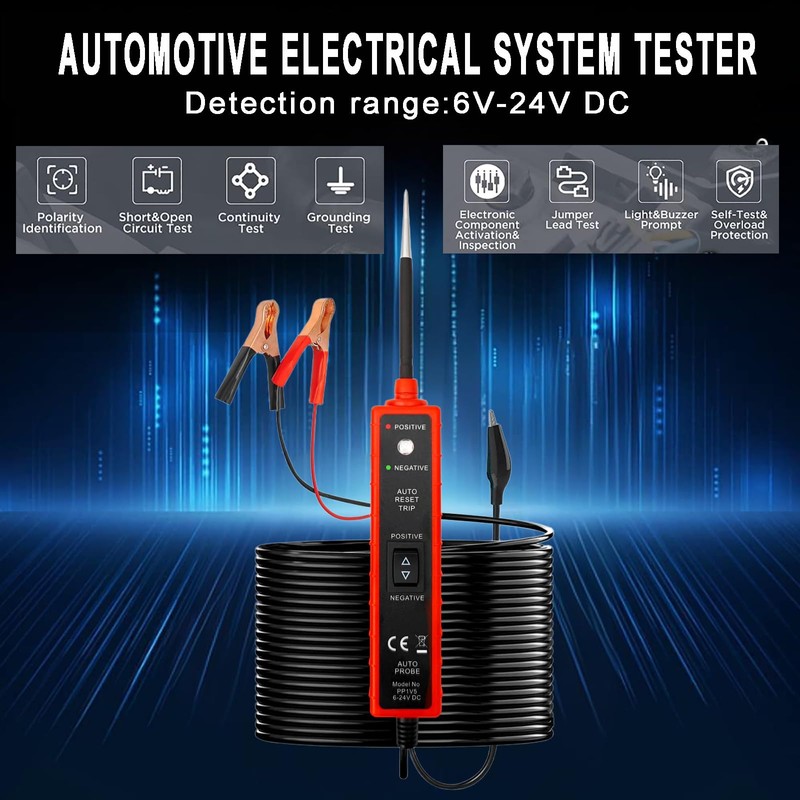 MAEZOE Car Power Circuit Probe Tester, 6-24V DC Circuit Tester,