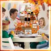 DoubleFill 21 Pcs Fall Tiered Tray Decoration Set Thanksgiving Table