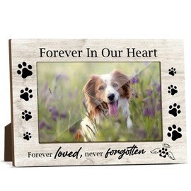 Pet Memorial Frame Wooden Picture Frames Sympathy Pet Loss Gift Picture Frames for Desk Loss of a Dog Sympathy Gift Dog Passing Away Gifts Loss of Pet Dog Memory Gifts Picture Frame 4x6 - Jk0247